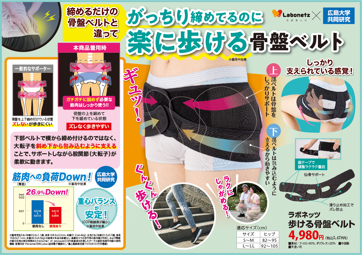 ラボネッツ歩ける骨盤ベルト